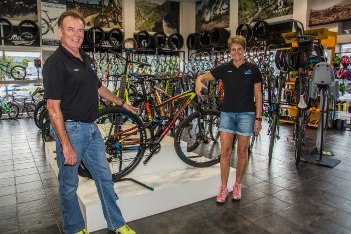Wally Flint and Ingrid Flint with the new Lapierre bikes