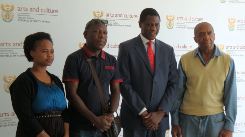 Nomusa-Mokhubu-from-the-curatorial-committee-Sam-Nhlengethwa-Minister-of-Arts-an-Culture-Mr-Paul-Mashatile-and-David-Koloane-at-the-DAC-media-briefing-about-the-the-2013-Venice-Biennale-65
