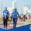 Runners prepare for a ‘blue themed’ Friday 5K Pop Up Run #3 powered by PUMA